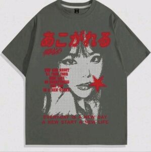 Comfortable Japanese Printed Round Neck Short Sleeve T-shirt